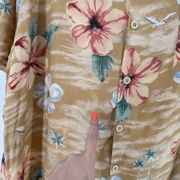 Garth Brooks Vintage 90s Hawaiian Shirt Two Pina Coladas Patch Size L Body Code - Picture 10 of 12